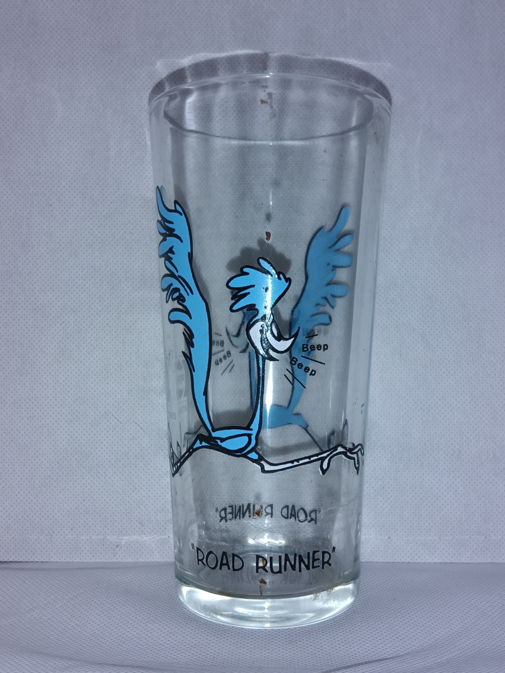 Road Runner Tall Glass with Blue Character